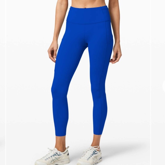 Lululemon Fast Free Tight II 25" Leggings - Women's Size 6 - Blue - Picture 1 of 10